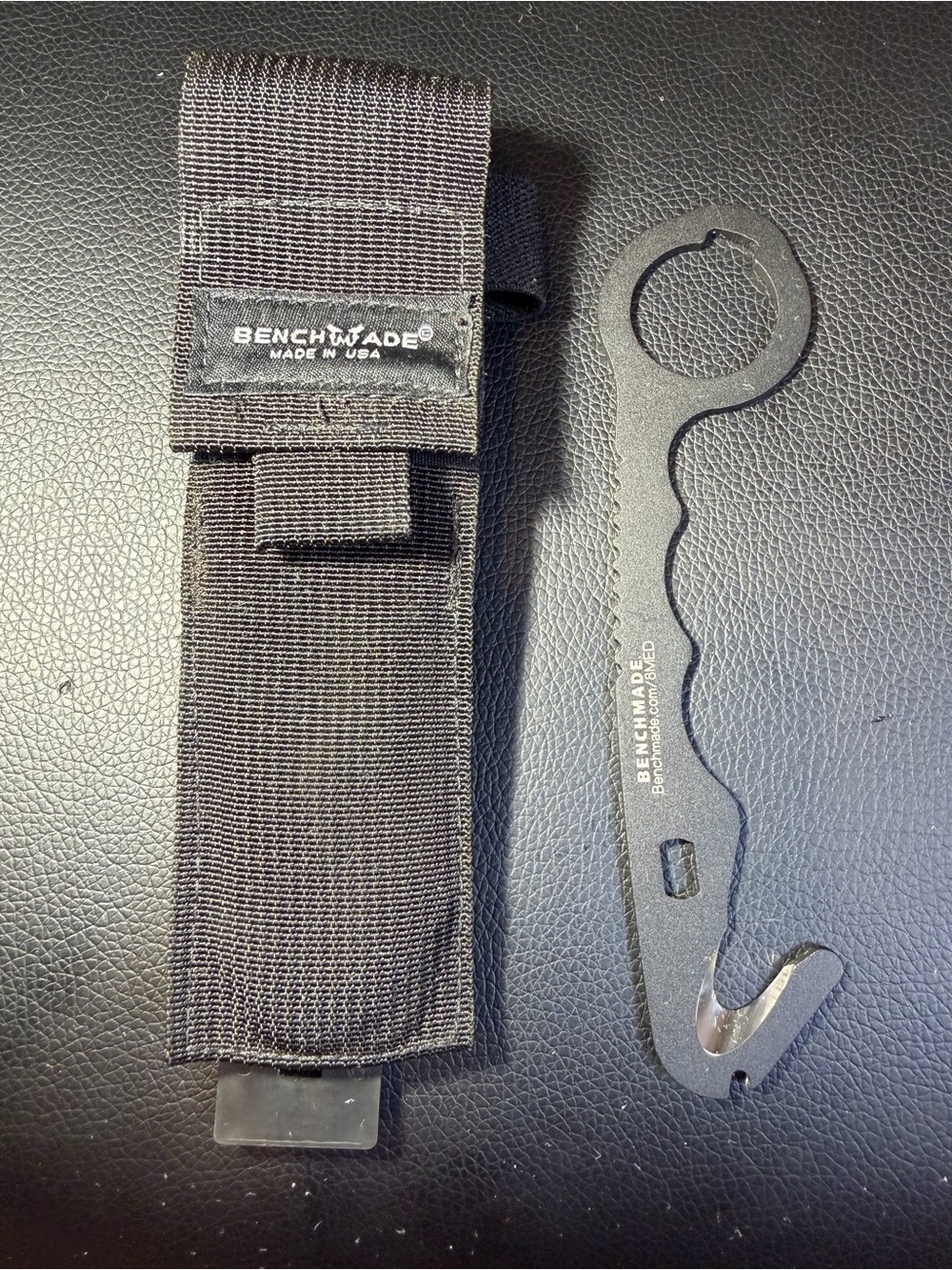 Benchmade NSN 4240-01-568-3219 Emergency Rescue Seat Belt Cutter Knife + Sheath